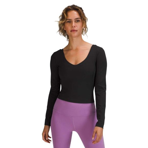 lululemon athletica Tops - Lululemon Align Long Sleeve Shirt Size 4 Black